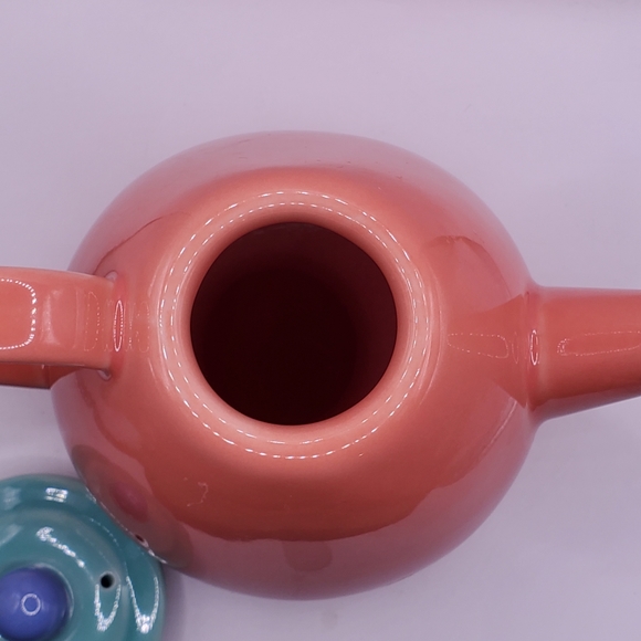 Lindt-Stymeist Colorways creamer small teapot w lid salmon purple teal - Picture 3 of 5